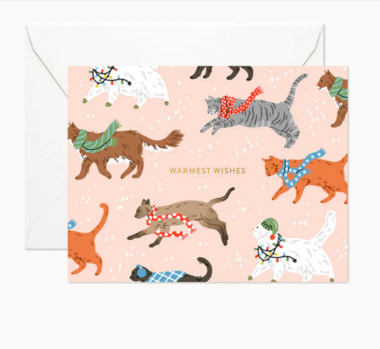 Warmest wishes cats card