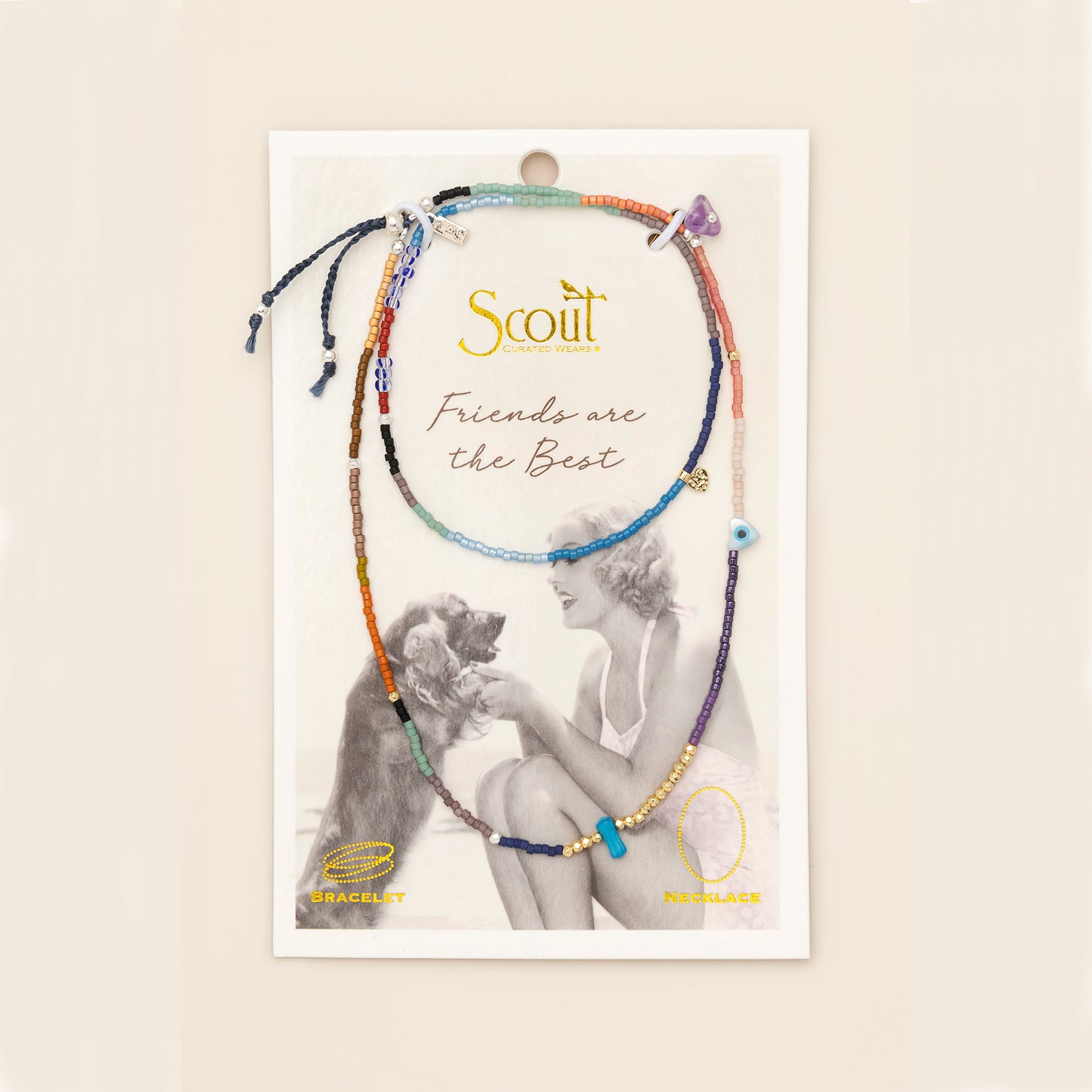 Mixed Media Wrap Bracelet/Necklace | Protection