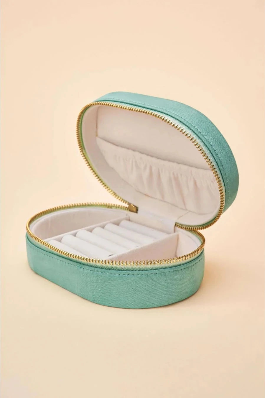 Oval Jewellery Box | Hummingbird in Aqua