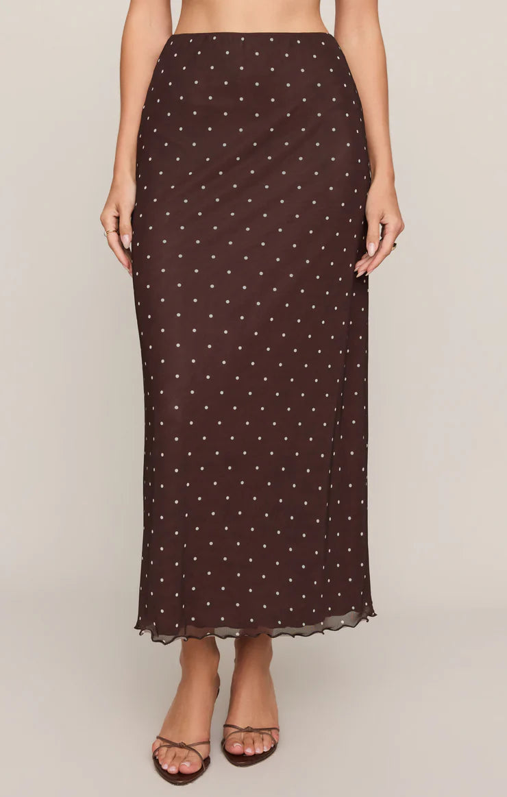 Eda Polka Dot Midi Skirt