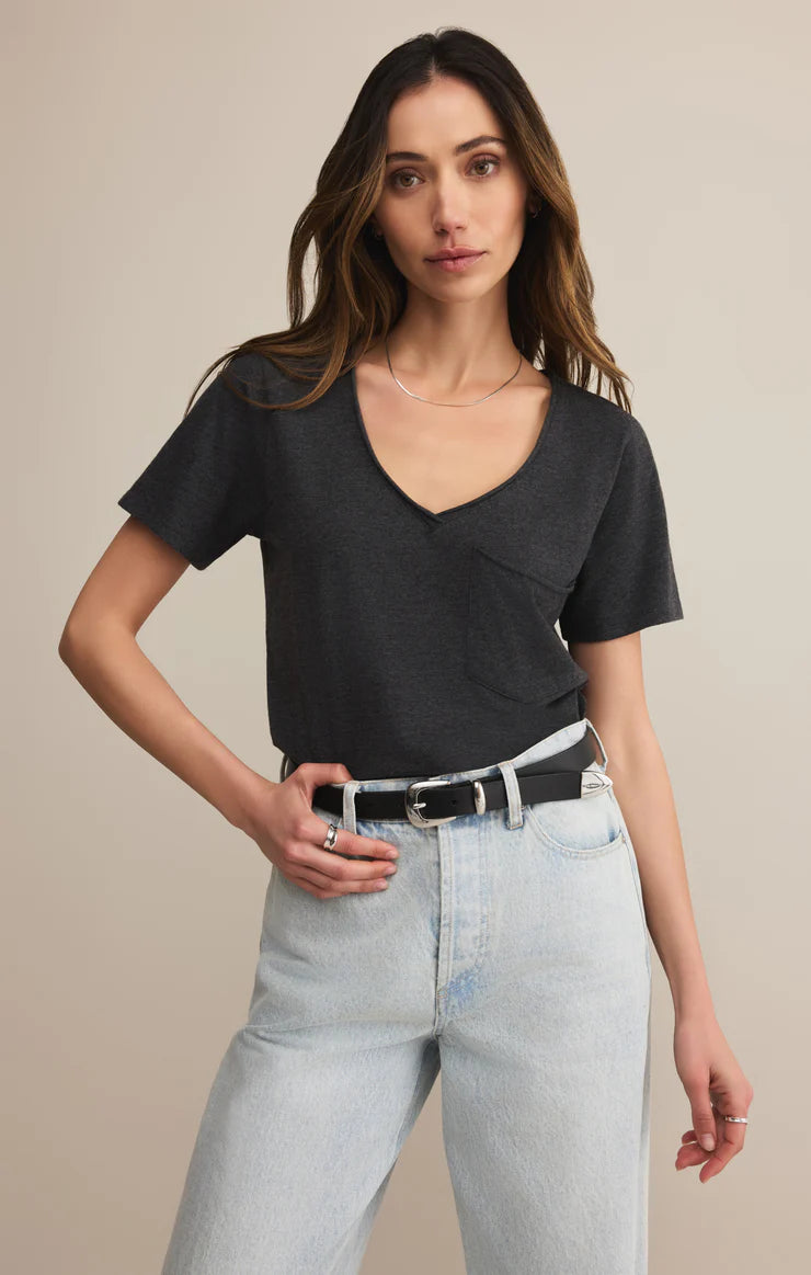 Black Pocket Tee
