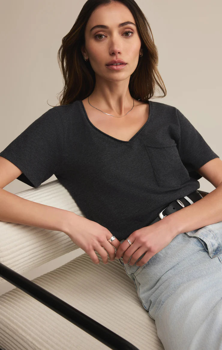 Black Pocket Tee