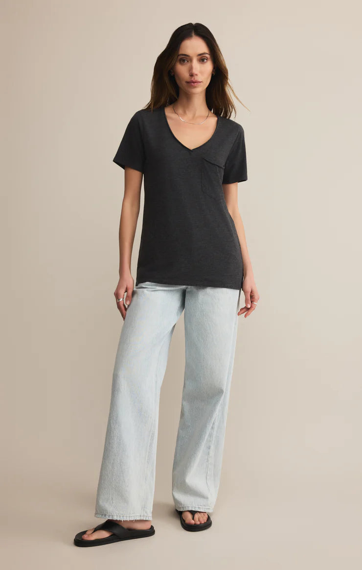Black Pocket Tee