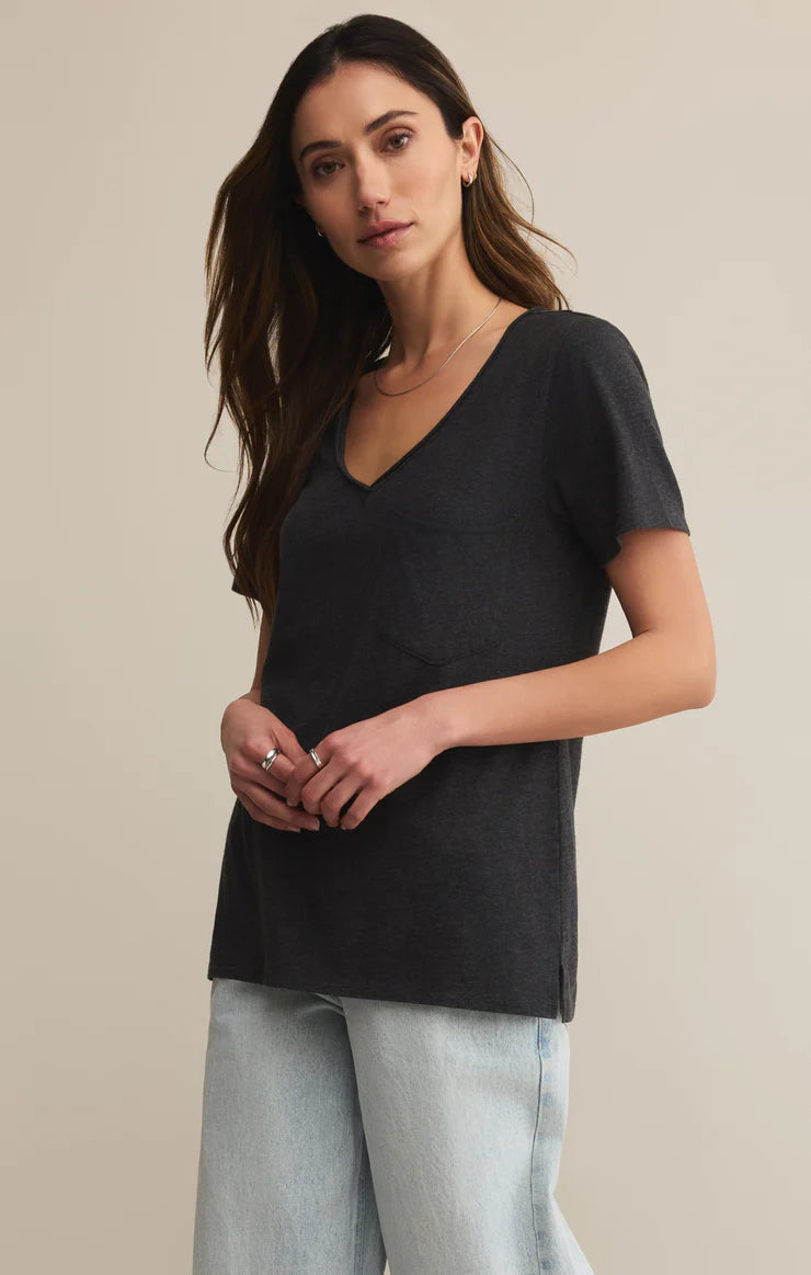 Black Pocket Tee
