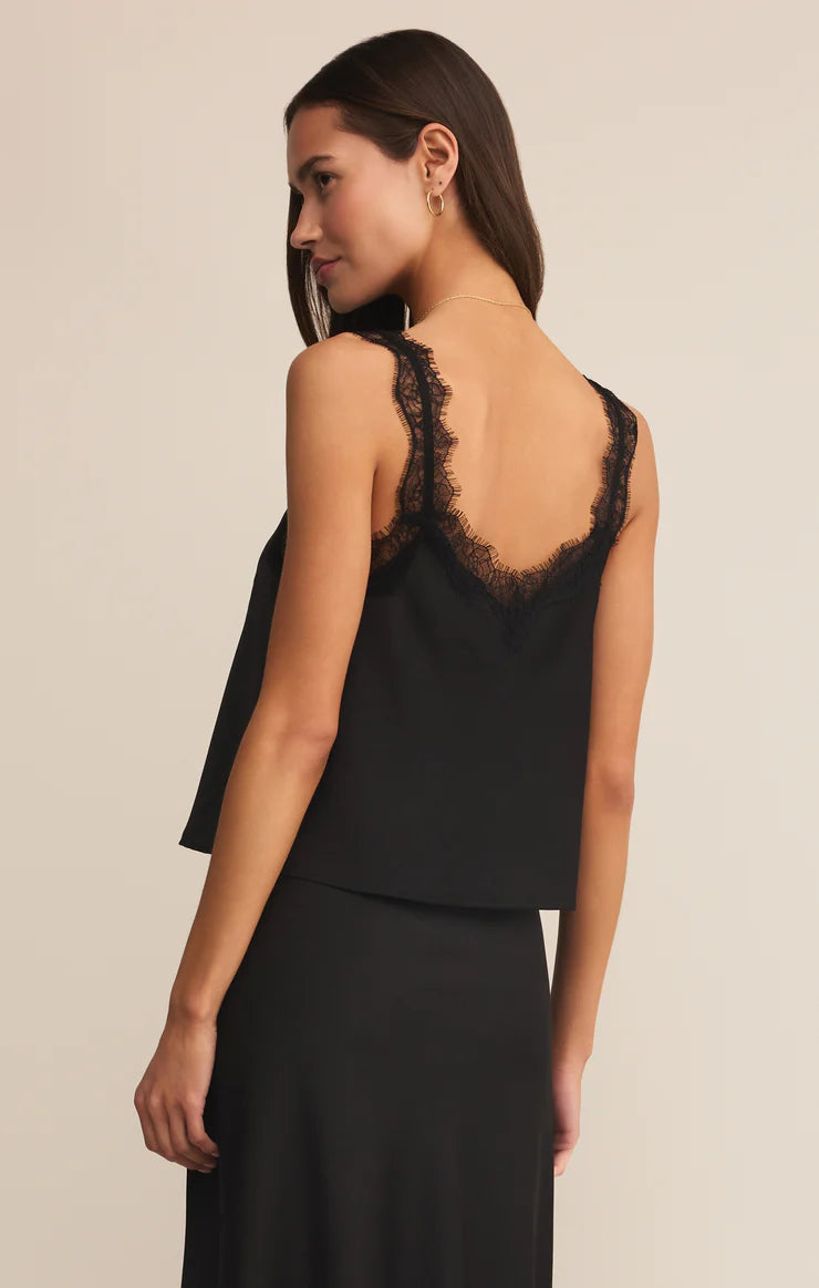 Uma Lace Satin Black Cami