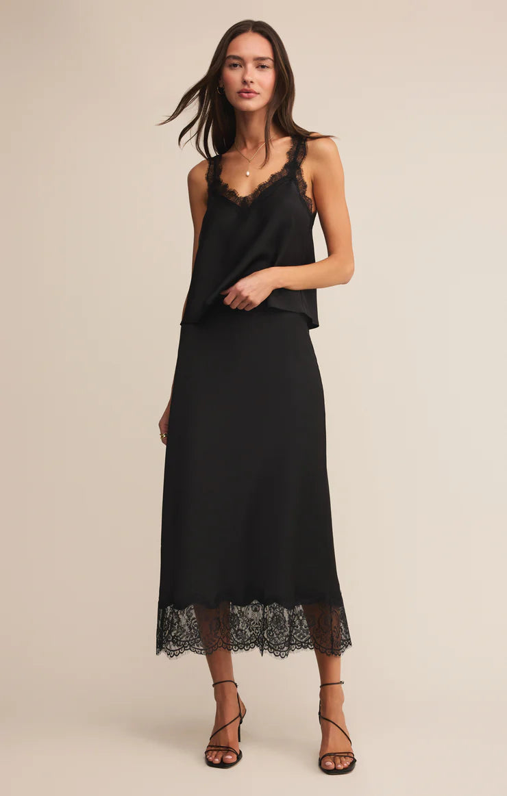 Uma Lace Satin Black Cami