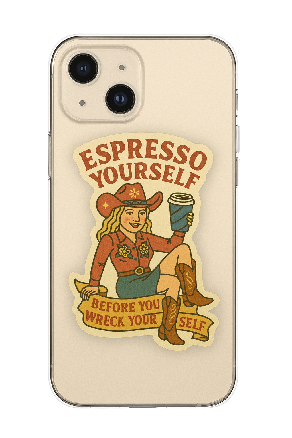 Espresso Yourself Cowgirl Sticker