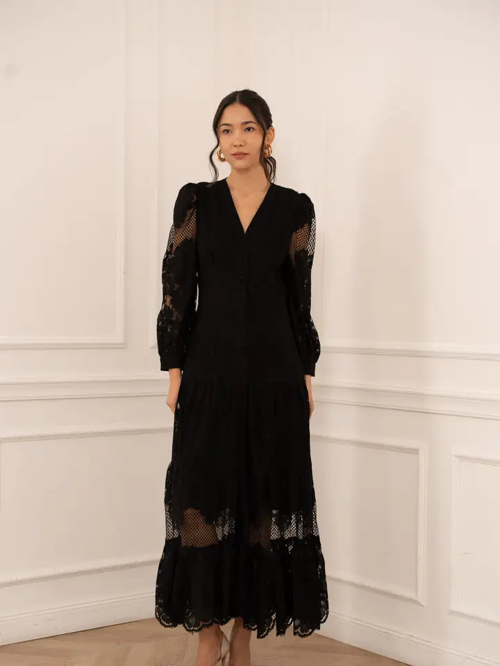 Avril Long Lace Dress