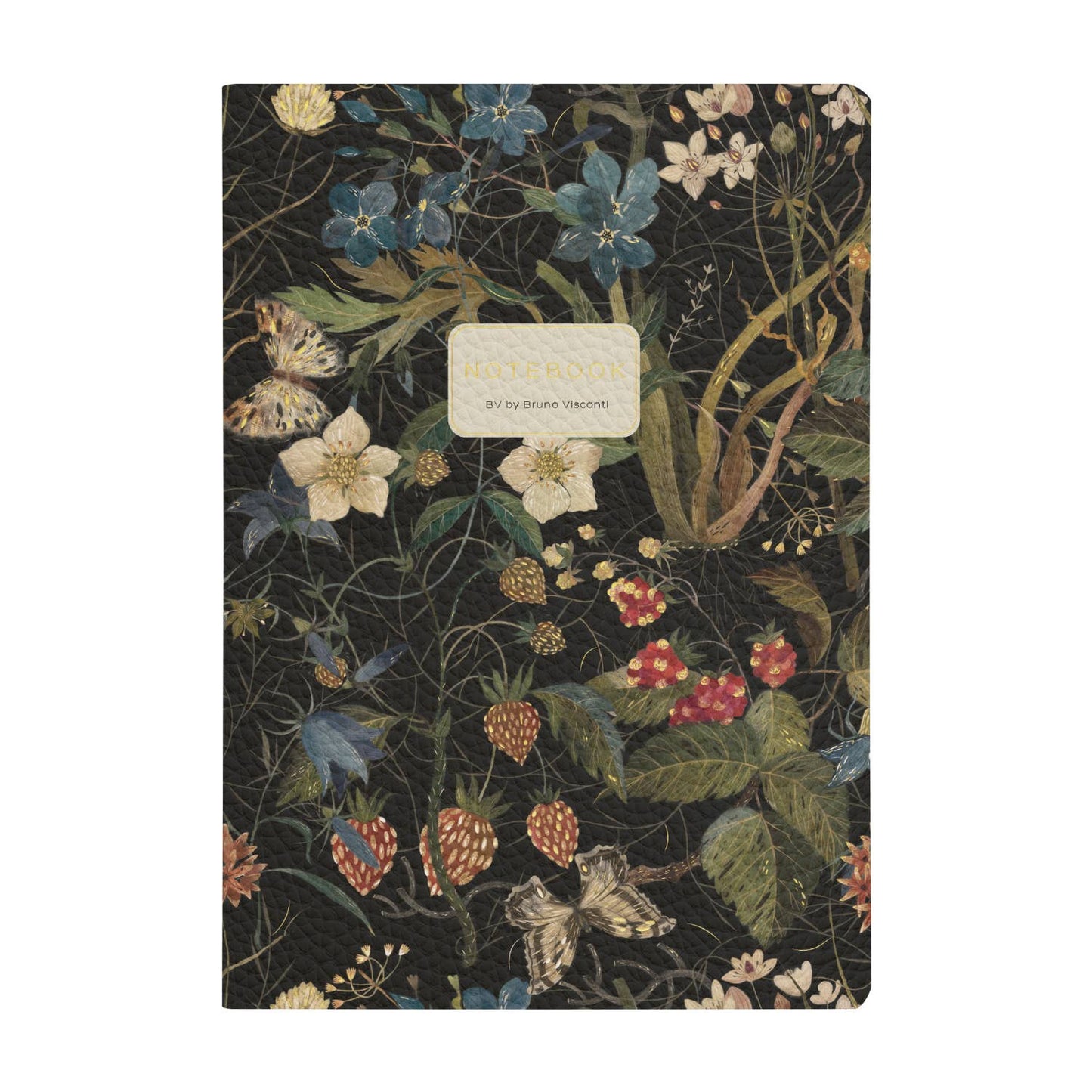 Vegan Leather A5 Notebook - Forest Flowers 