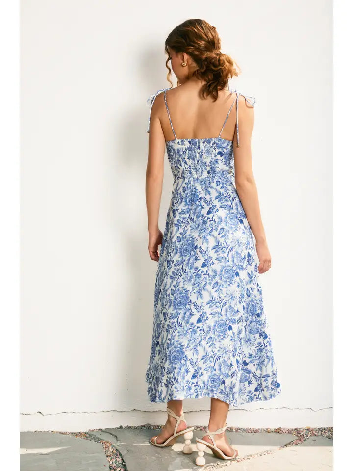 Au Revoir Empire Sweetheart Tiered Midi Dress