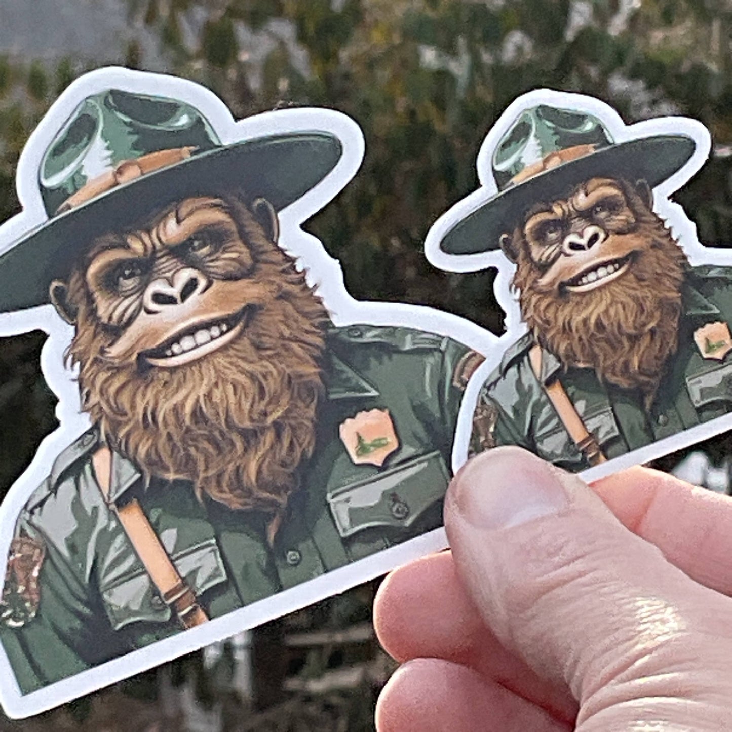 Happy Park Ranger Bigfoot Vinyl  Sticker