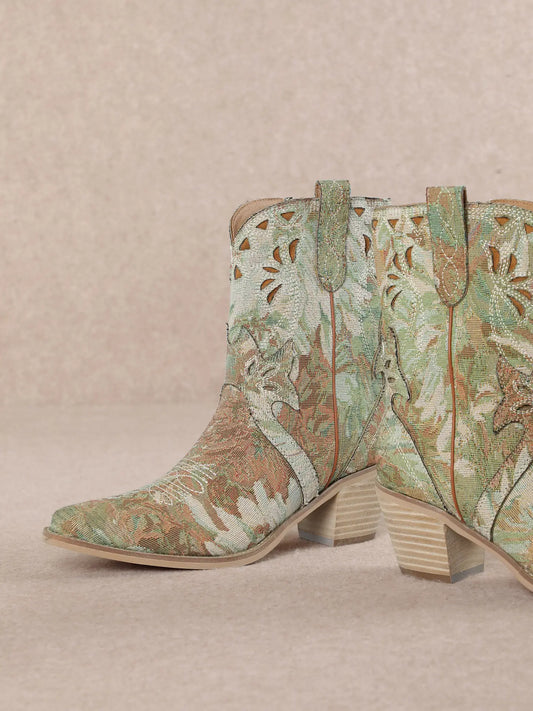 AMARYLLIS Cowboy Boots | Green