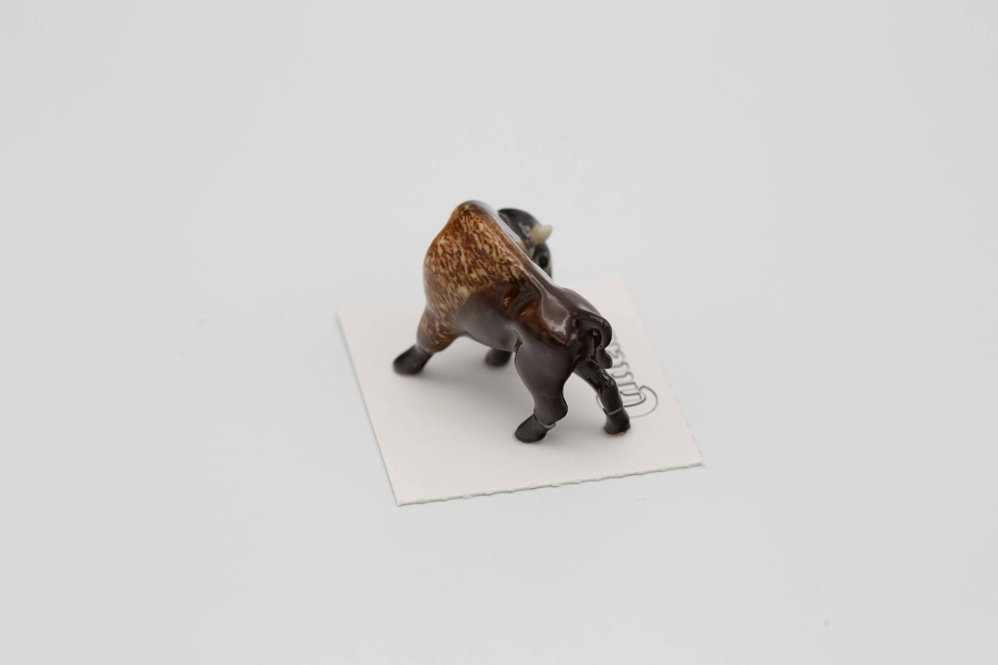 Prairie American Bison Porcelain Miniature