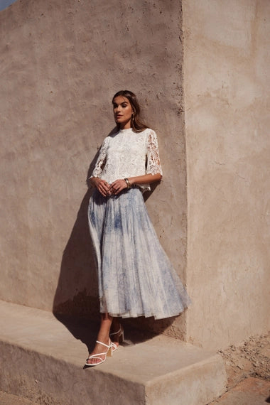 Eléanore Short Sleeve Lace Top