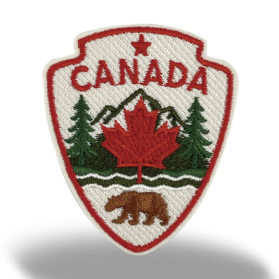 Canada Shield Maple Leaf Bear Mountain Embroidered Patch