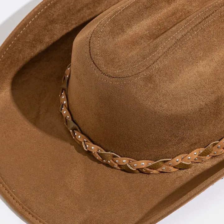 Western Studded Star Brim Cowboy Hat
