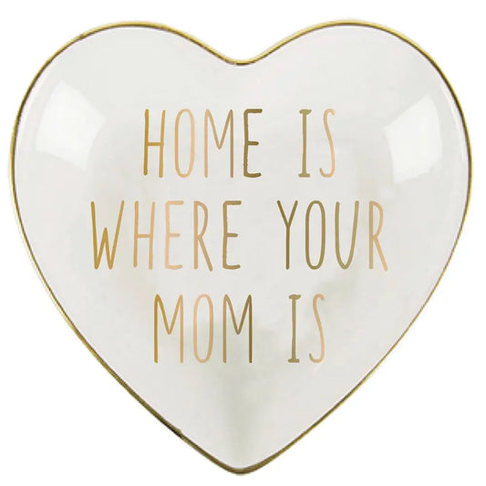 Ceramic Heart Trinket Tray | Home Is Where Your Mom Is