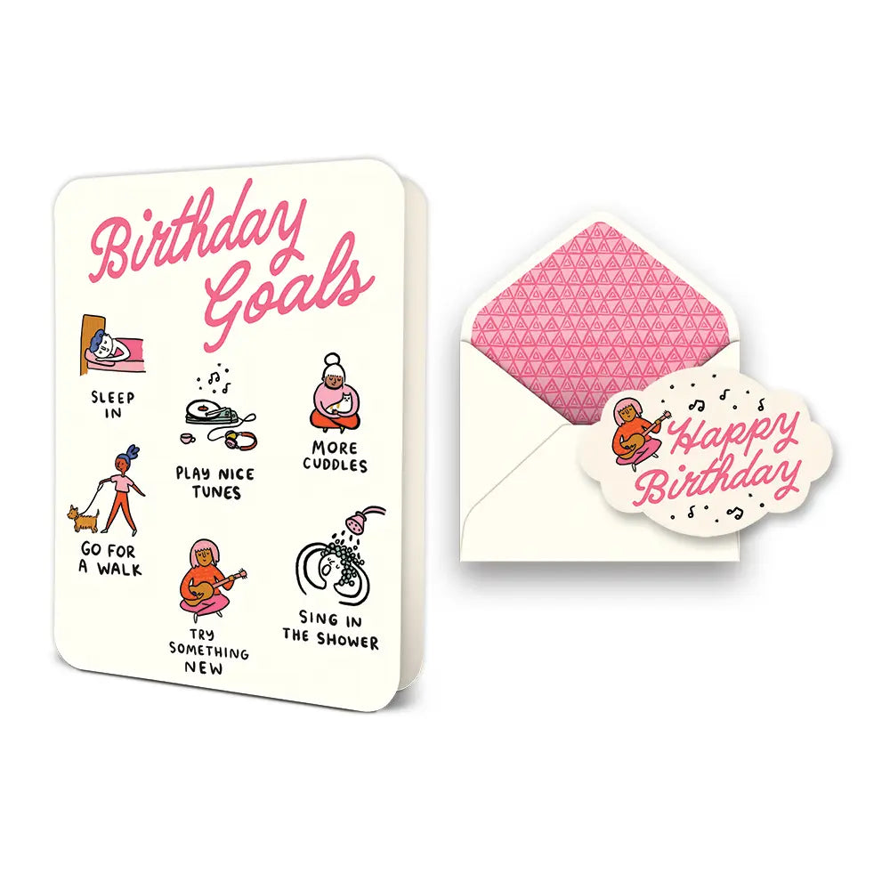 Birthday Goals Deluxe Greeting Cards