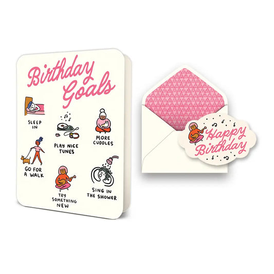 Birthday Goals Deluxe Greeting Cards