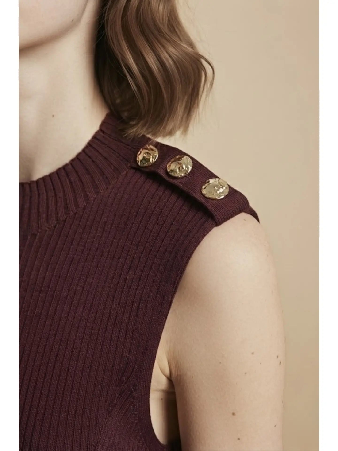 Mixed-Material High-Neck Dress Steffi