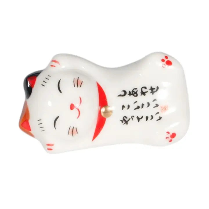 Lucky Cat Porcelain Chopsticks Rest