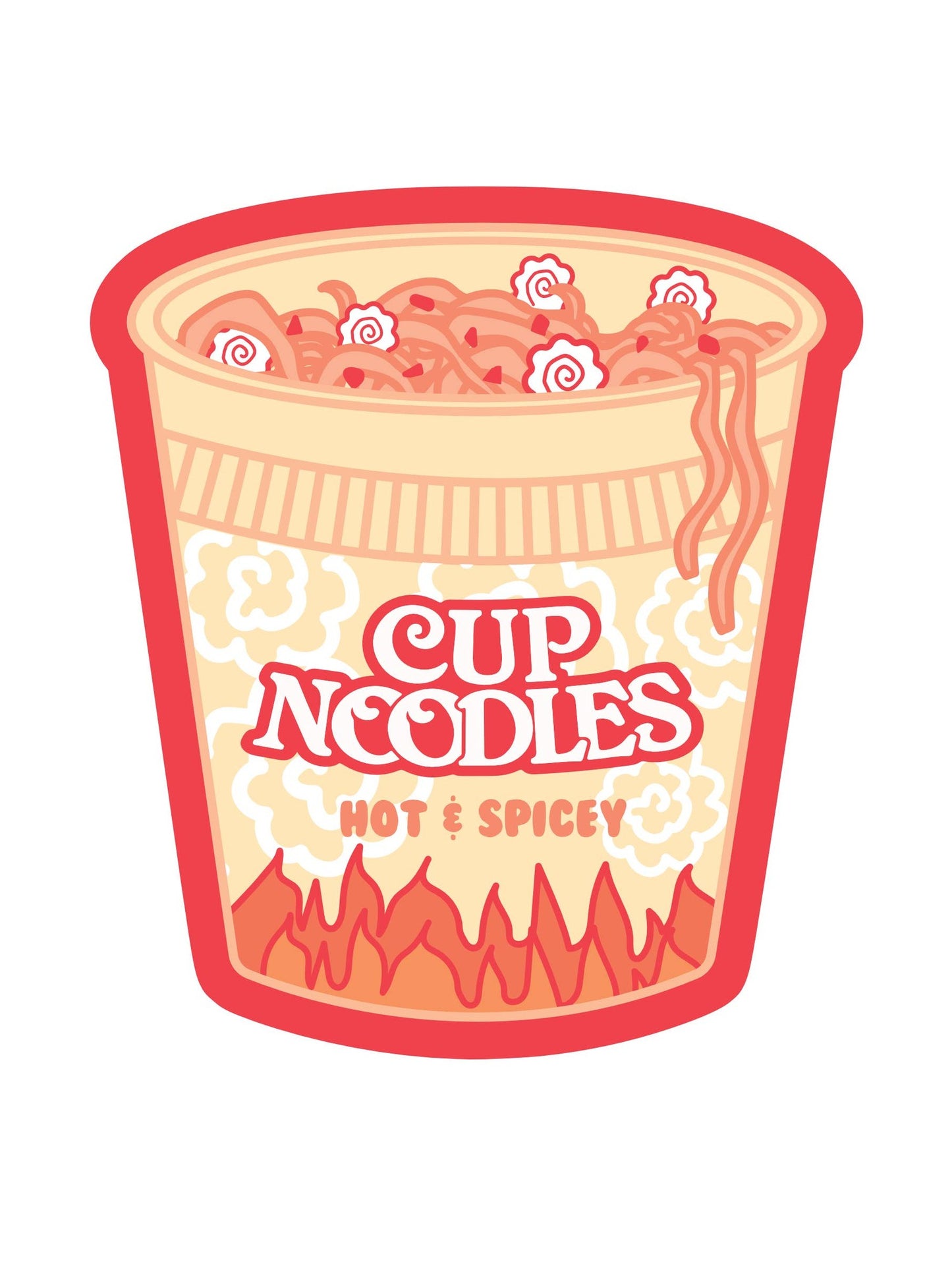 Cup of Noodles (Spicy) Vinyl Sticker