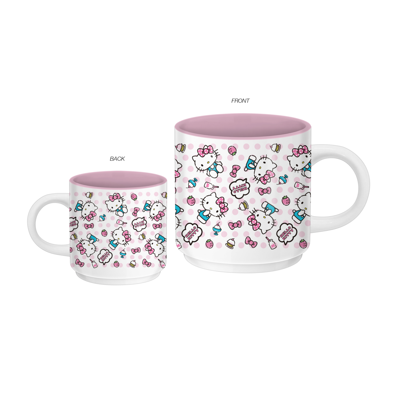 Hello Kitty Polka Dot Scribble 13oz Stackable Ceramic Mug