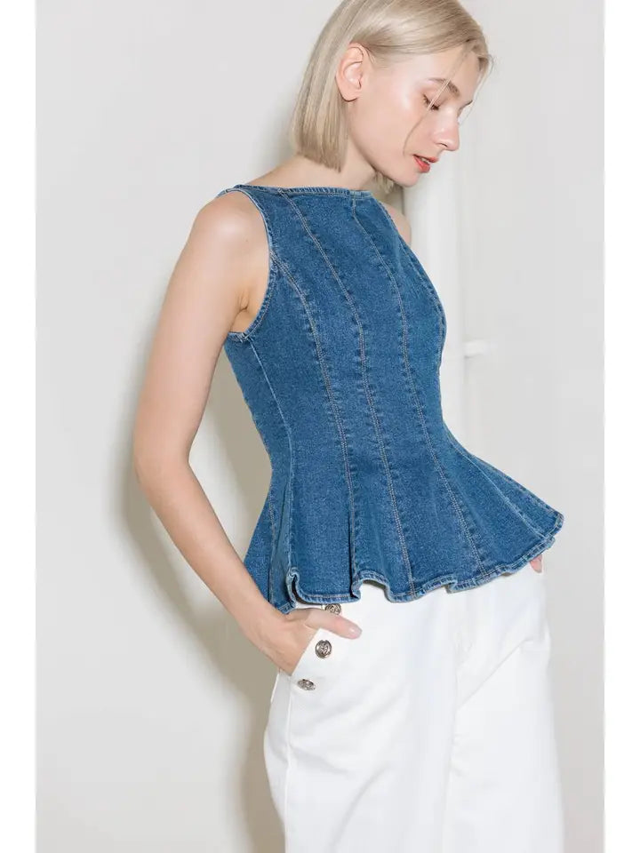 Nina Denim Top