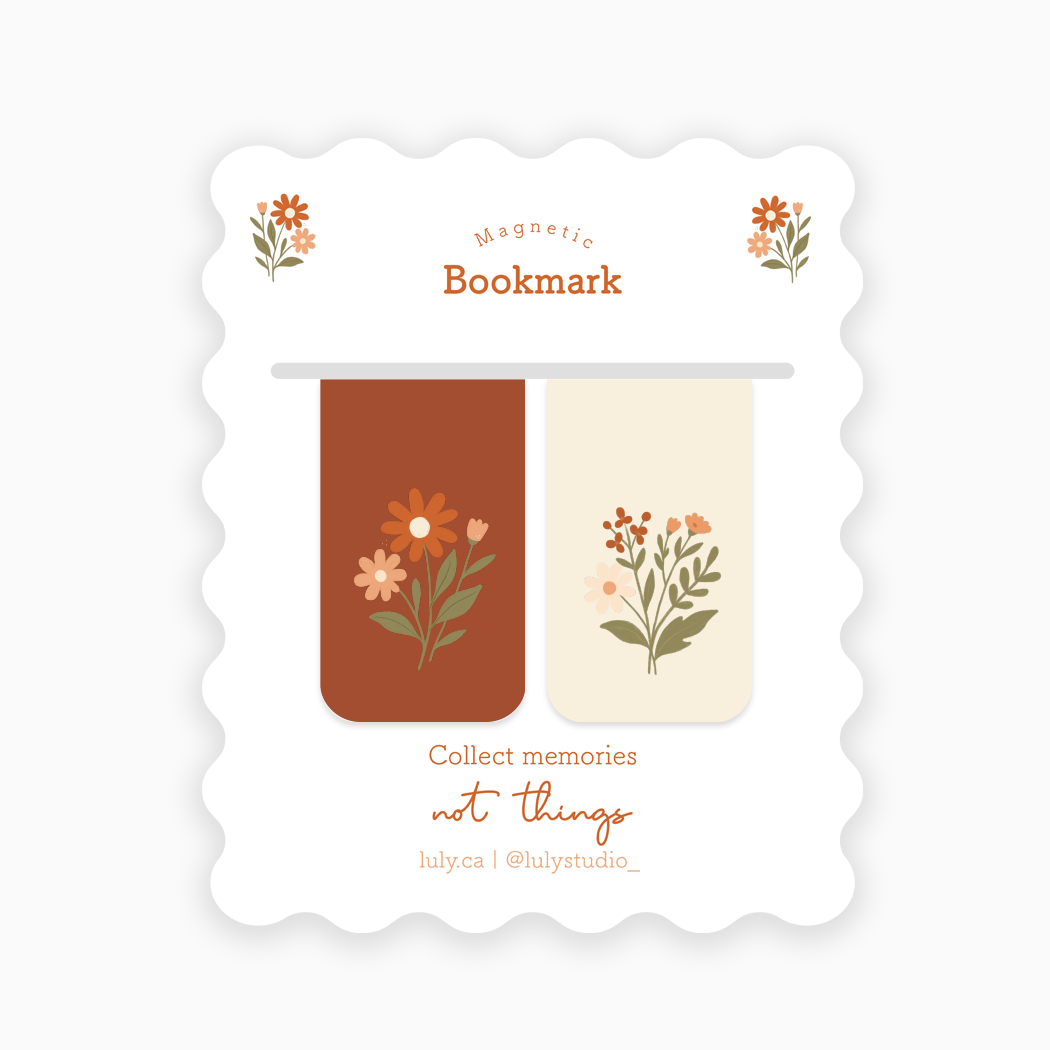 Magnetic Bookmark | Flowers