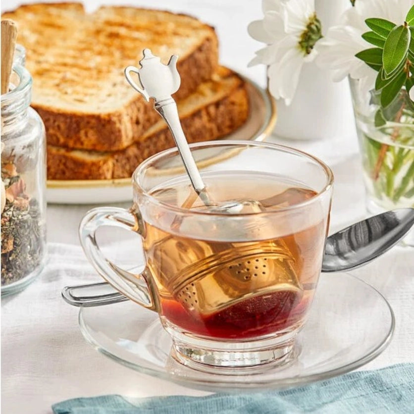Stainless Steel Tea Strainer Infuser w/ Tea Pot Handle