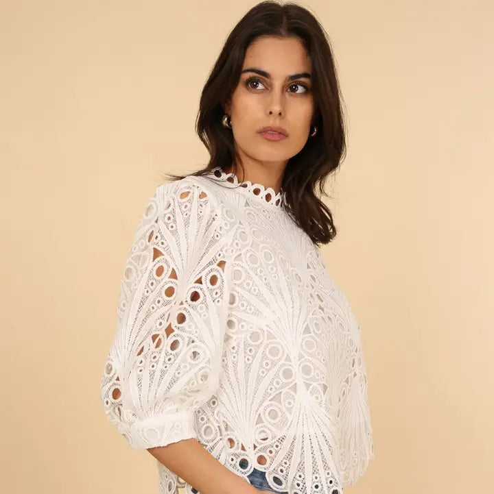 Daisy Guipure Lace Top