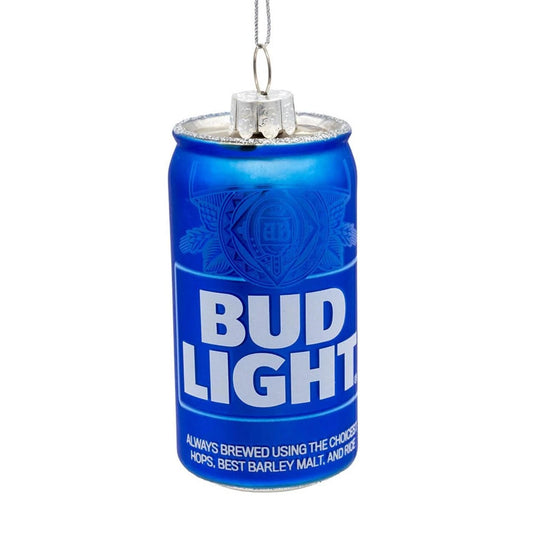 Budweiser® Glass Bud Light Can Ornament