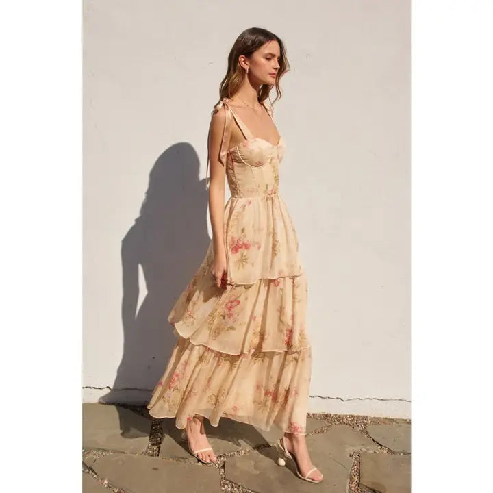 Have My Heart Corset Layered Maxi Dress