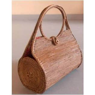 Ata Vine Handwoven Roll Handbag from Bali