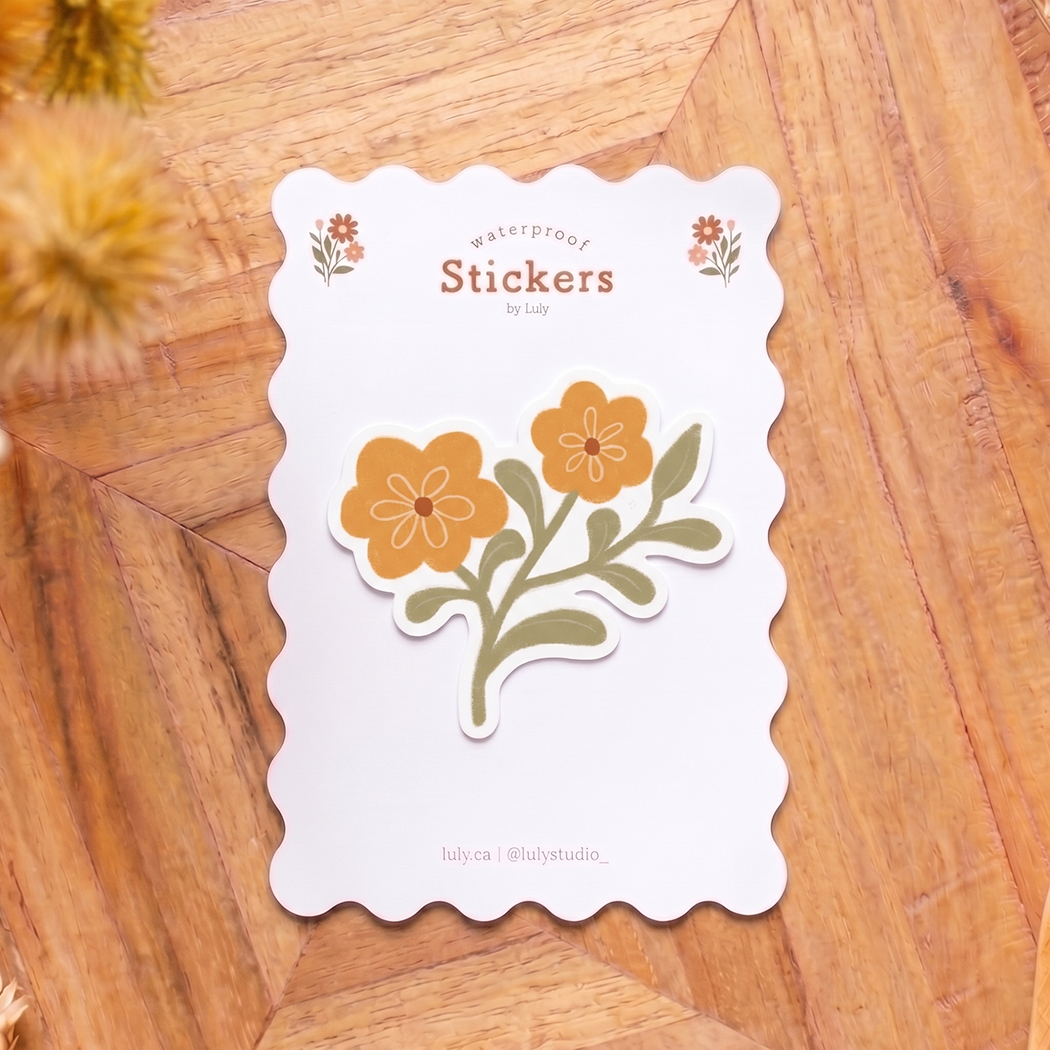 Cute Flower | Premium Matte Waterproof Vinyl Sticker