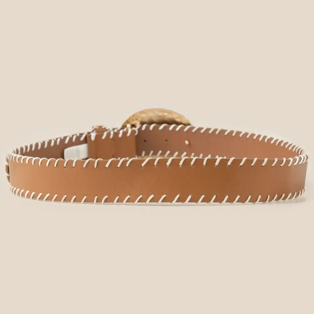 Western Turquoise Oval Concho Buckle Belt