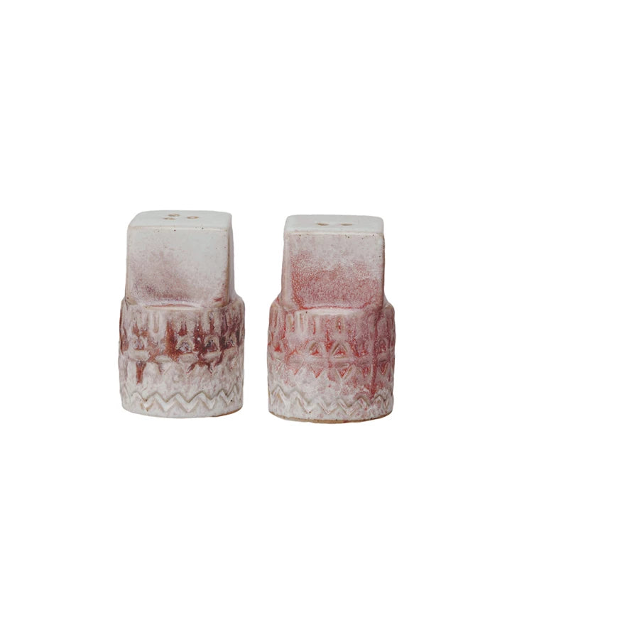 Stoneware Salt & Pepper Shakers