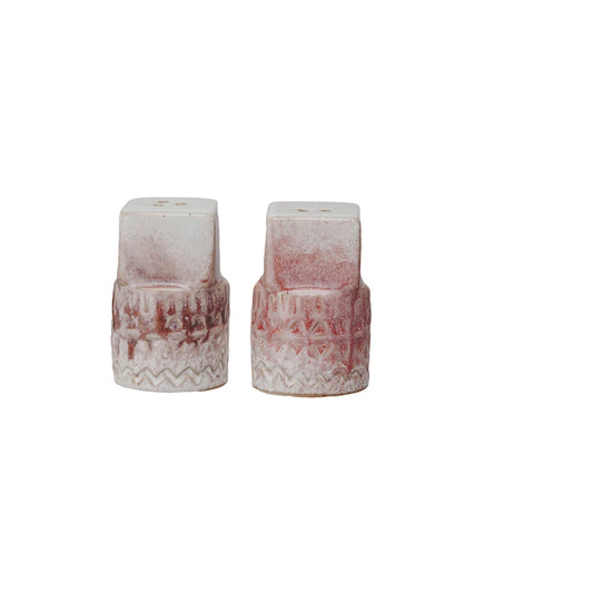 Stoneware Salt & Pepper Shakers
