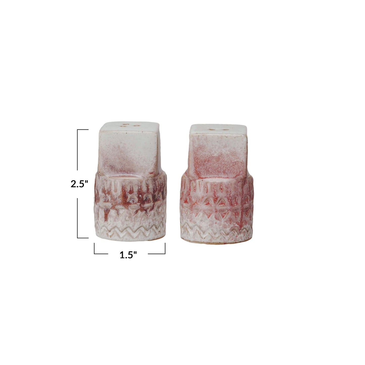 Stoneware Salt & Pepper Shakers