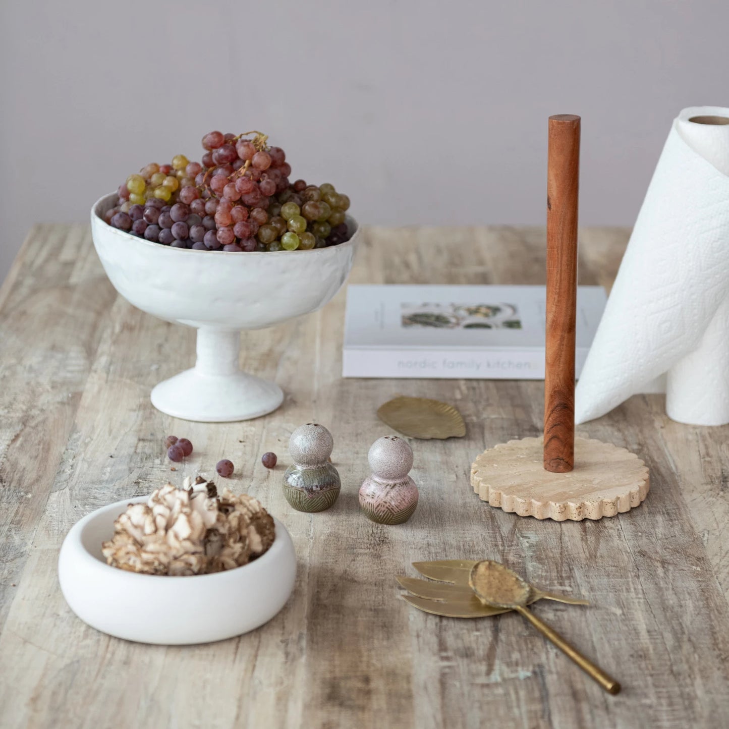 Stoneware Footed Bowl | Crackle Glaze