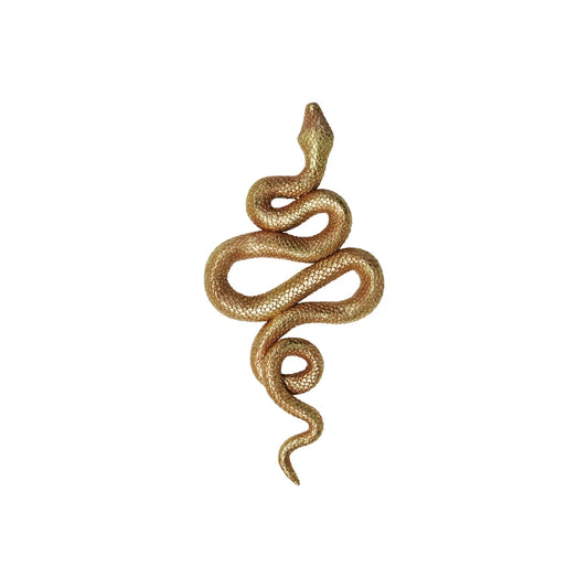 Resin Snake Wall Décor, Gold Finish