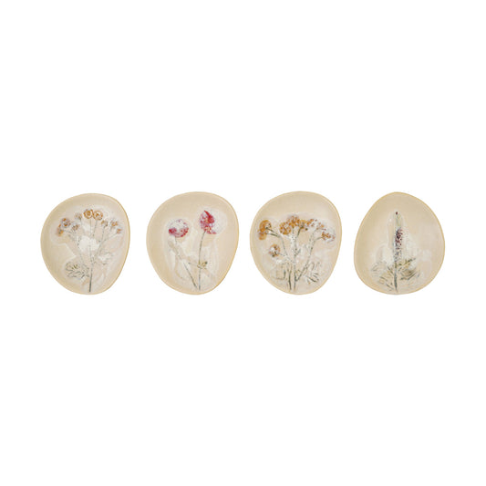 Hand-Painted Stoneware Plate - 4 Styles