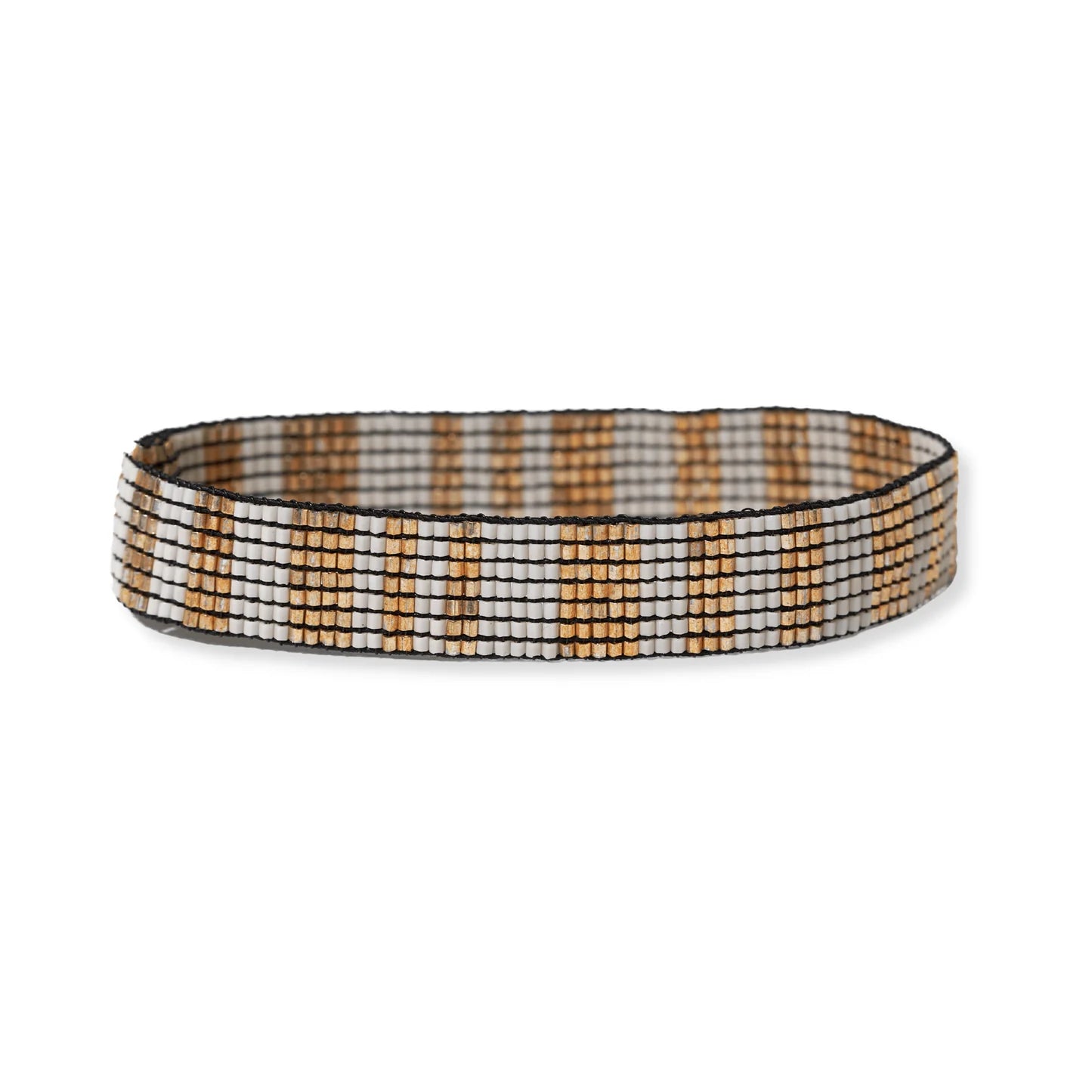 Alex Vertical Lines Beaded Stretch Bracelet