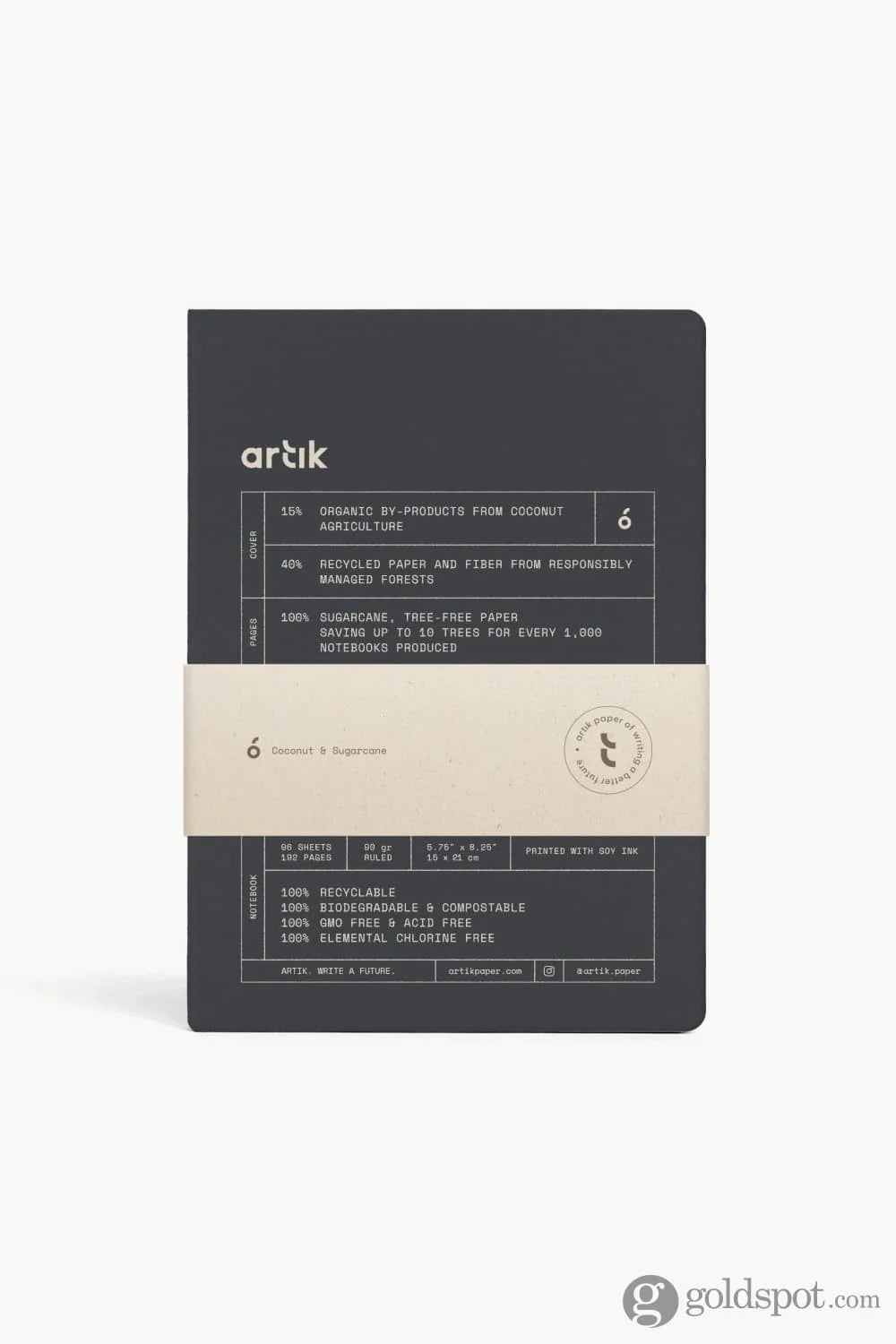 Artik Hard Cover Journal | Ruled | Coconut