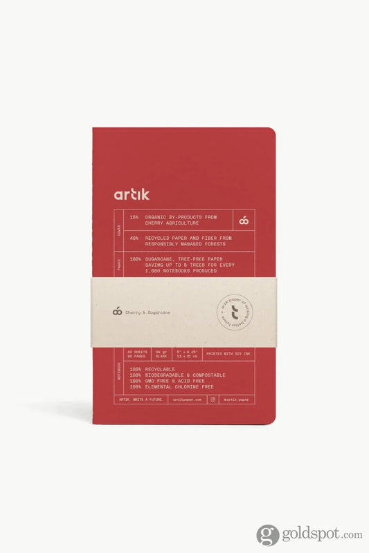 Artik Pack of 2 Singer Sewn Notebooks | Plain | Cherry