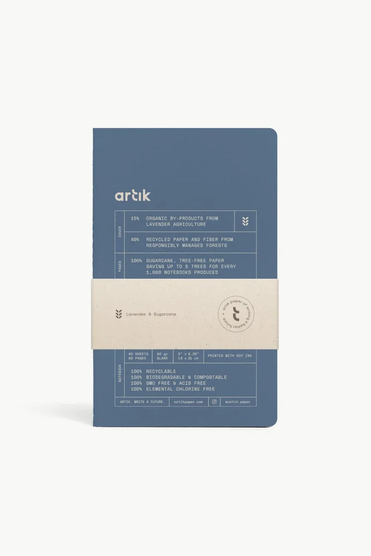 Artik Pack of 2 Singer Sewn Notebooks | Plain | Lavender