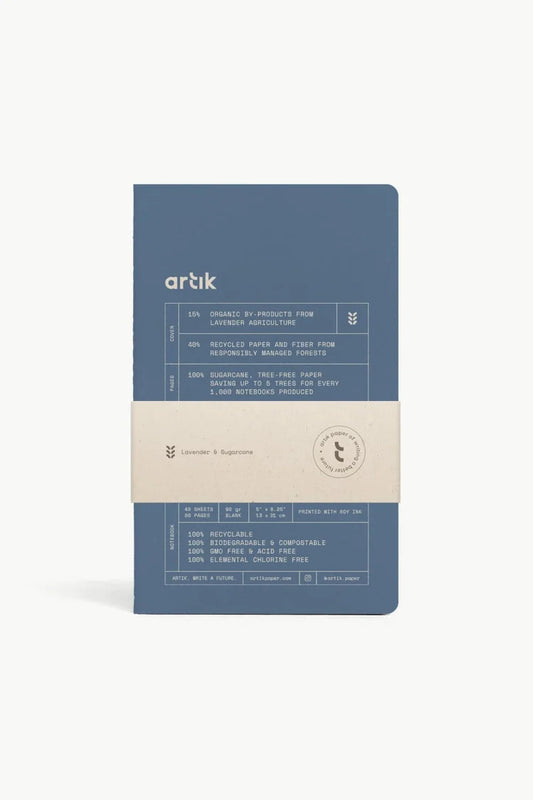 Artik Pack of 2 Singer Sewn Notebooks | Plain | Lavender