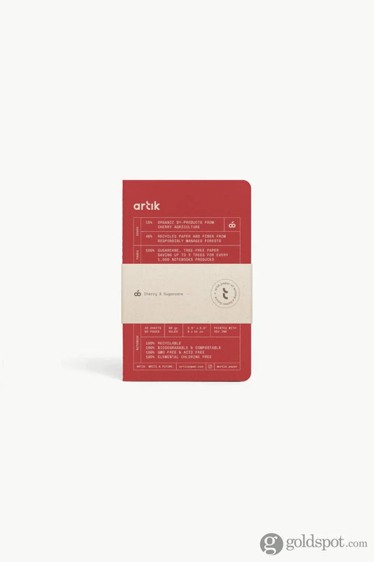 Artik Pack of 3 Pocket Singer Sewn Notebooks | Dotted | Cherry