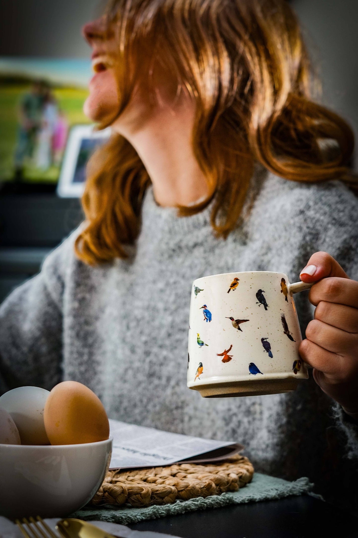 Nature's Symphony Ceramic Birdwatcher's Mug