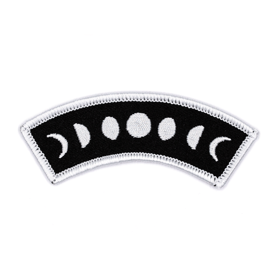 Moon Phases Embroidered Iron-On Patch